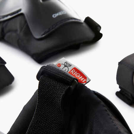 Kids' Set of Inline Skate Protectors Elbow, Wrist & Knee Pad Adjustable - Oxelo