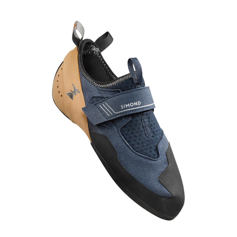 男款攀岩鞋 VERTIKA SOFT －藍色／赭石色
