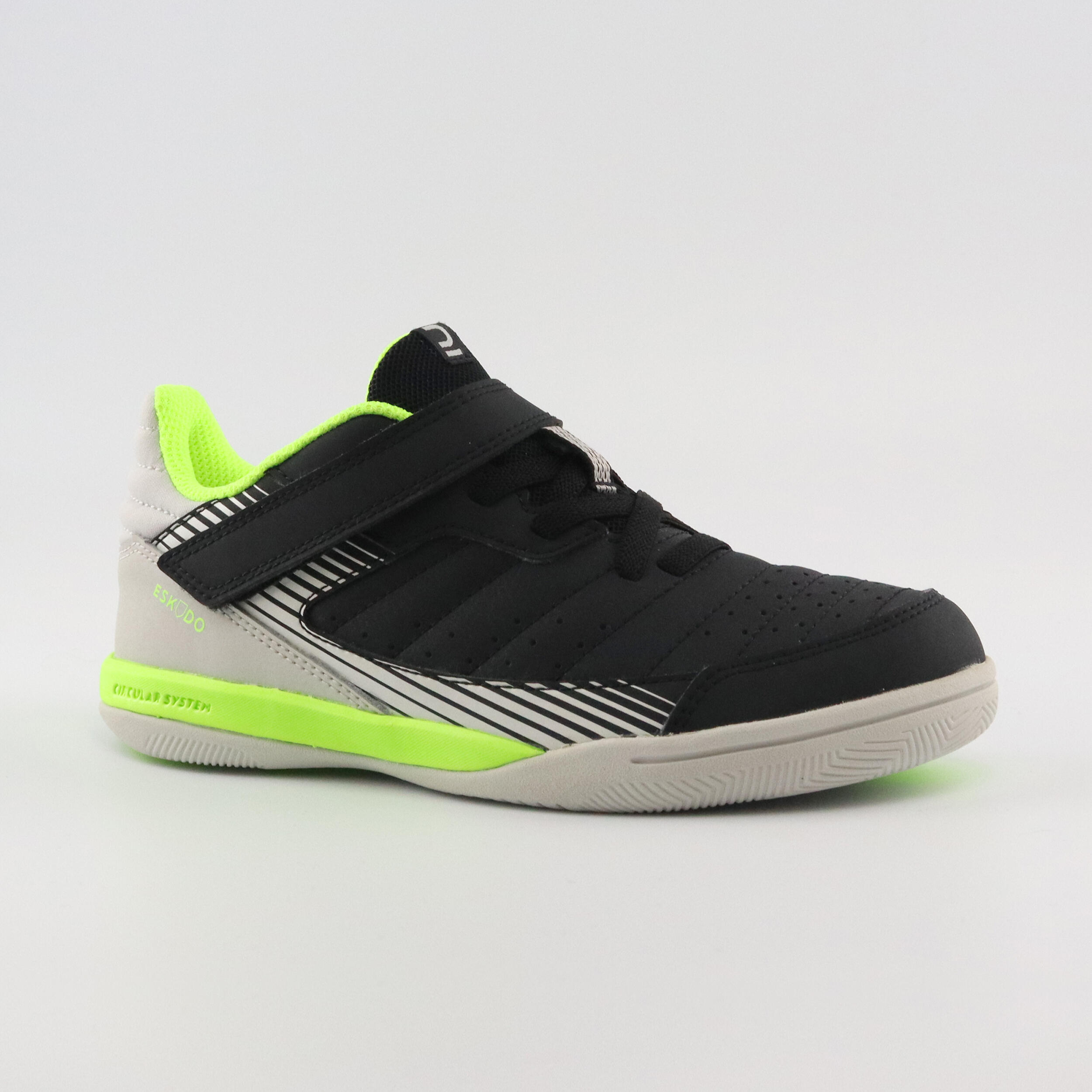 Sapatilhas de Futsal ESKUDO 500 Criança Preto/Amarelo 16/16