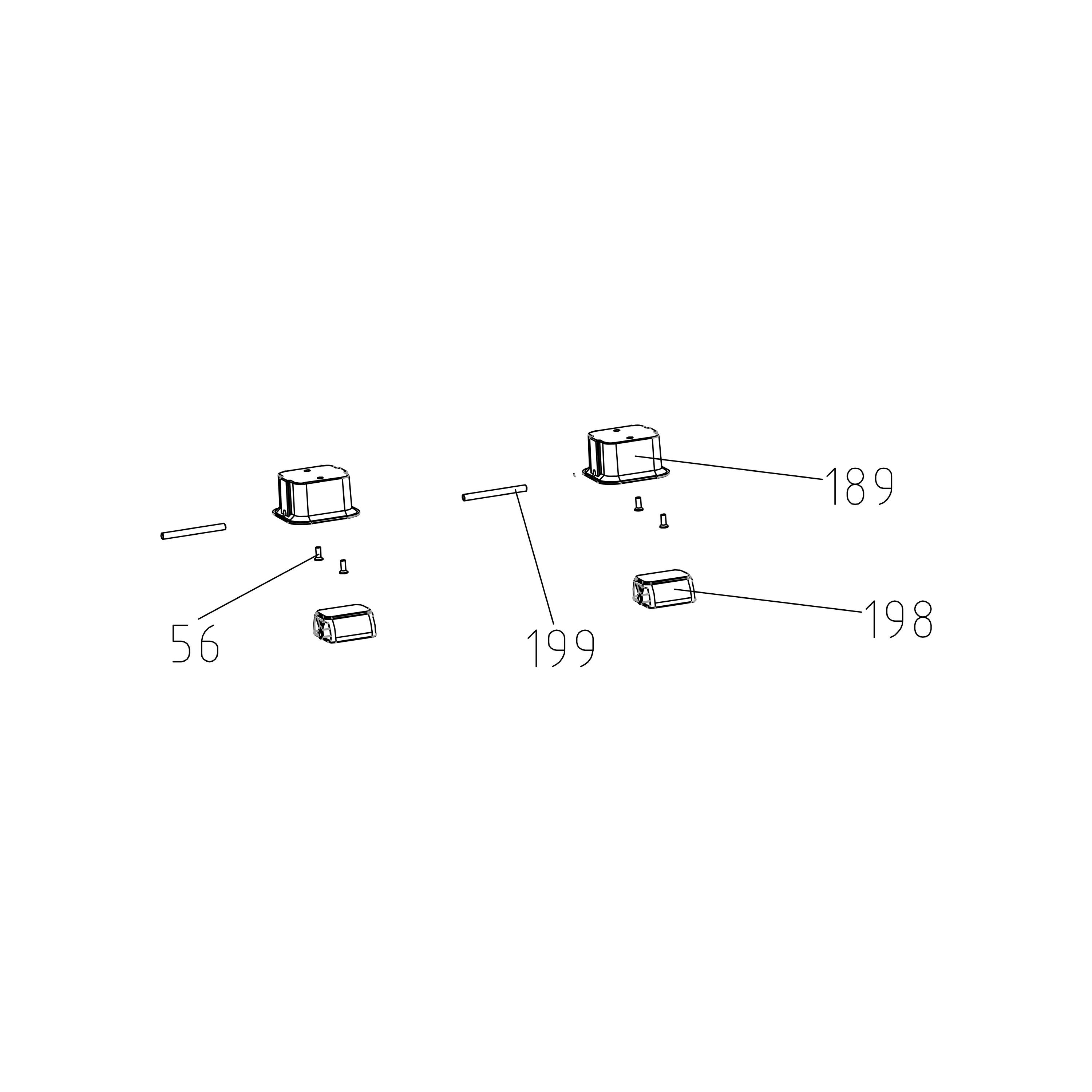 Woodrow - klocki siedziska x 2 3/4