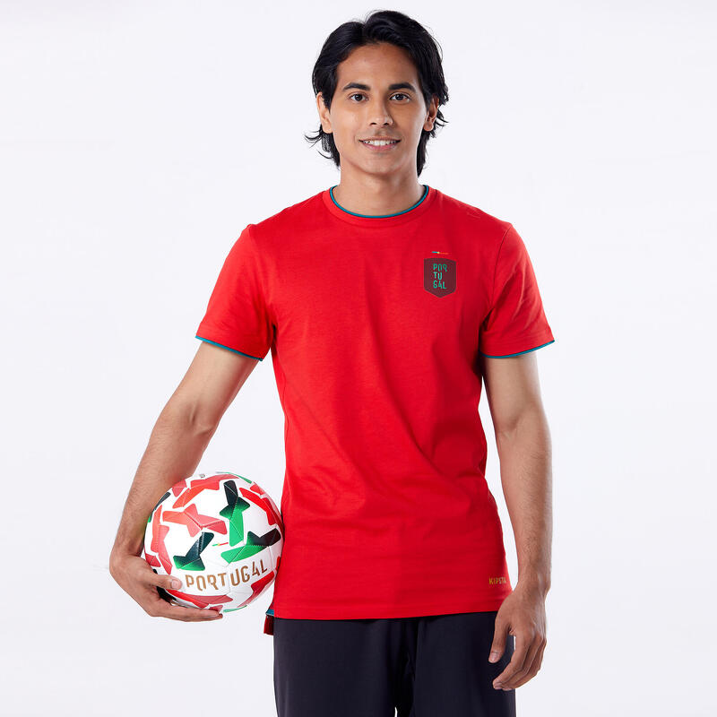 Tricou Fotbal FF100 Replică Portugalia 2024 Roșu Adulți 