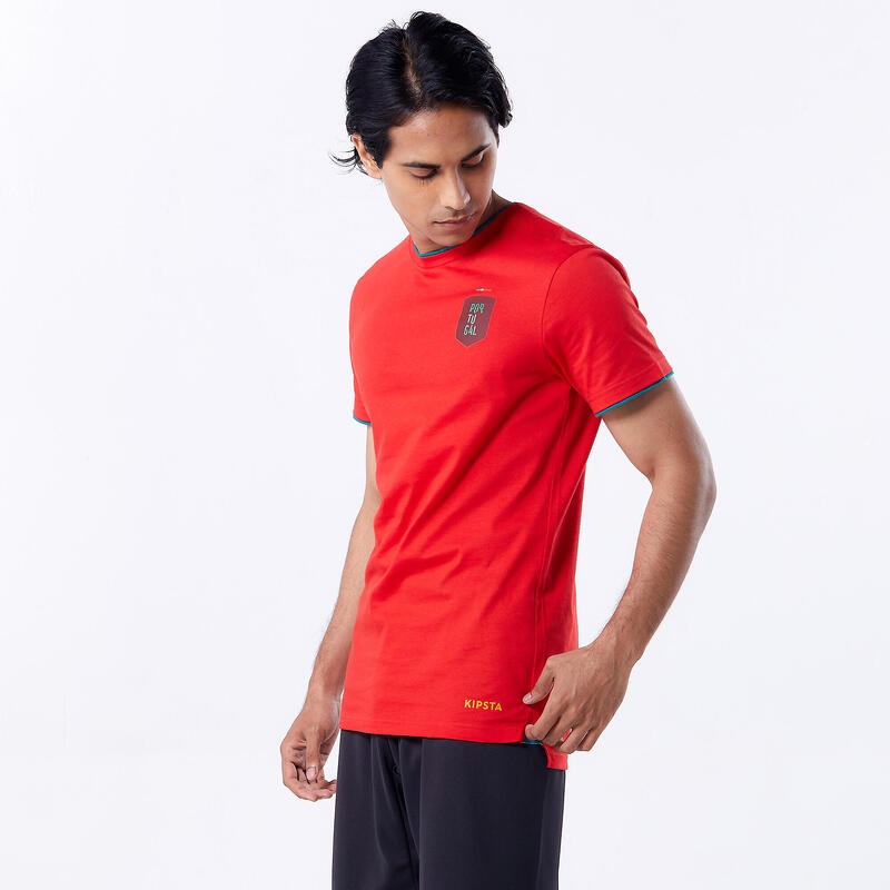 Tricou Fotbal FF100 Replică Portugalia 2024 Roșu Adulți 