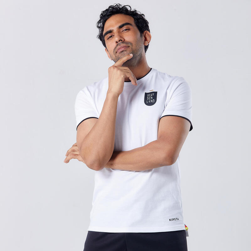 Tricou Fotbal FF100 Replică Germania 2024 Alb Adulți 