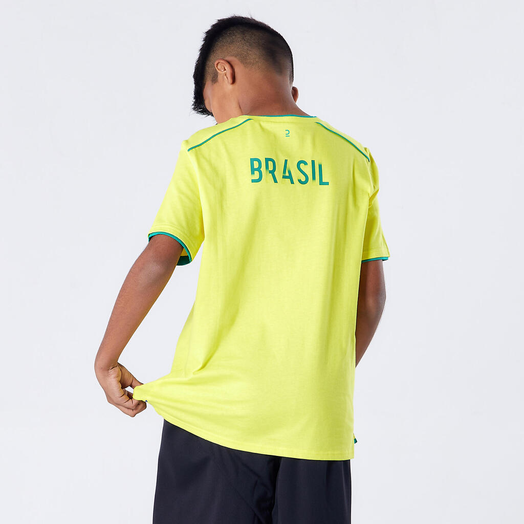 Fussballtrikot FF100 Brasilien 2024 Kinder