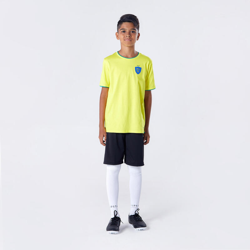 Koszulka dla dzieci Kipsta FF100 w kolorach Brazylii 2024