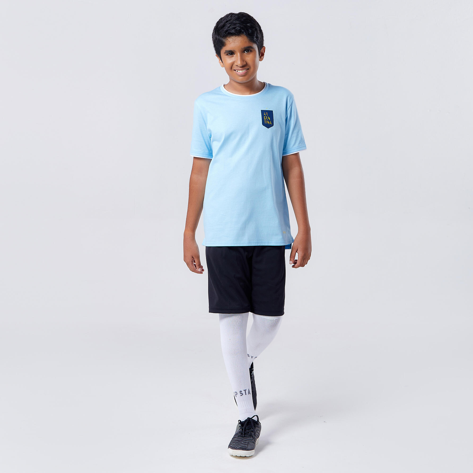 Camiseta de futbol Argentina Ninos Kipsta F100 2022 Decathlon
