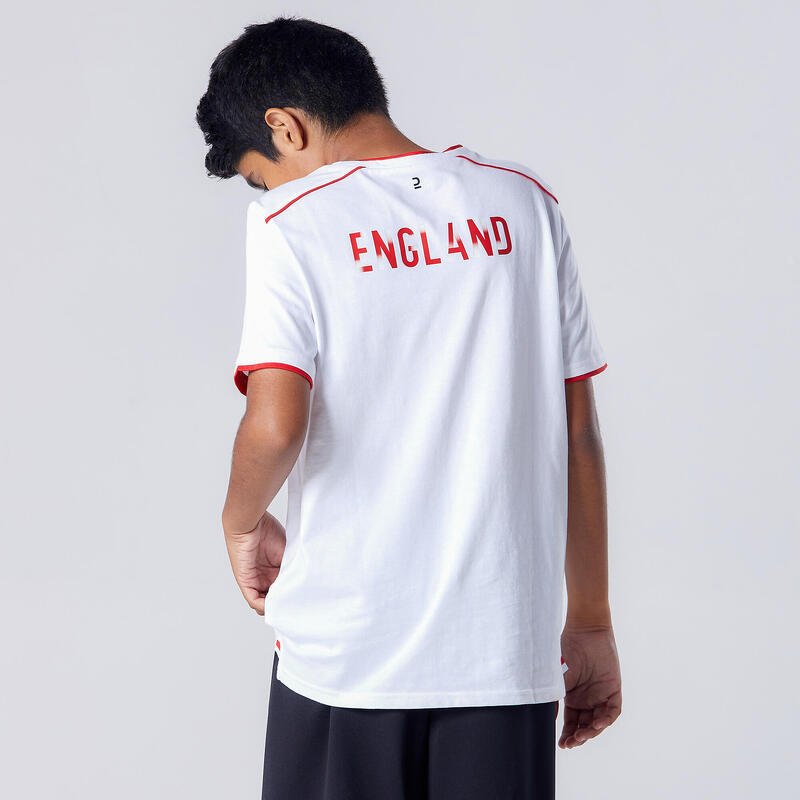 Kids' Shirt FF100 England 2024 KIPSTA Decathlon