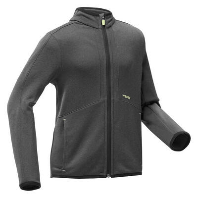 Midlayer voor skiën en snowboarden kinderen 500 rits grijs
