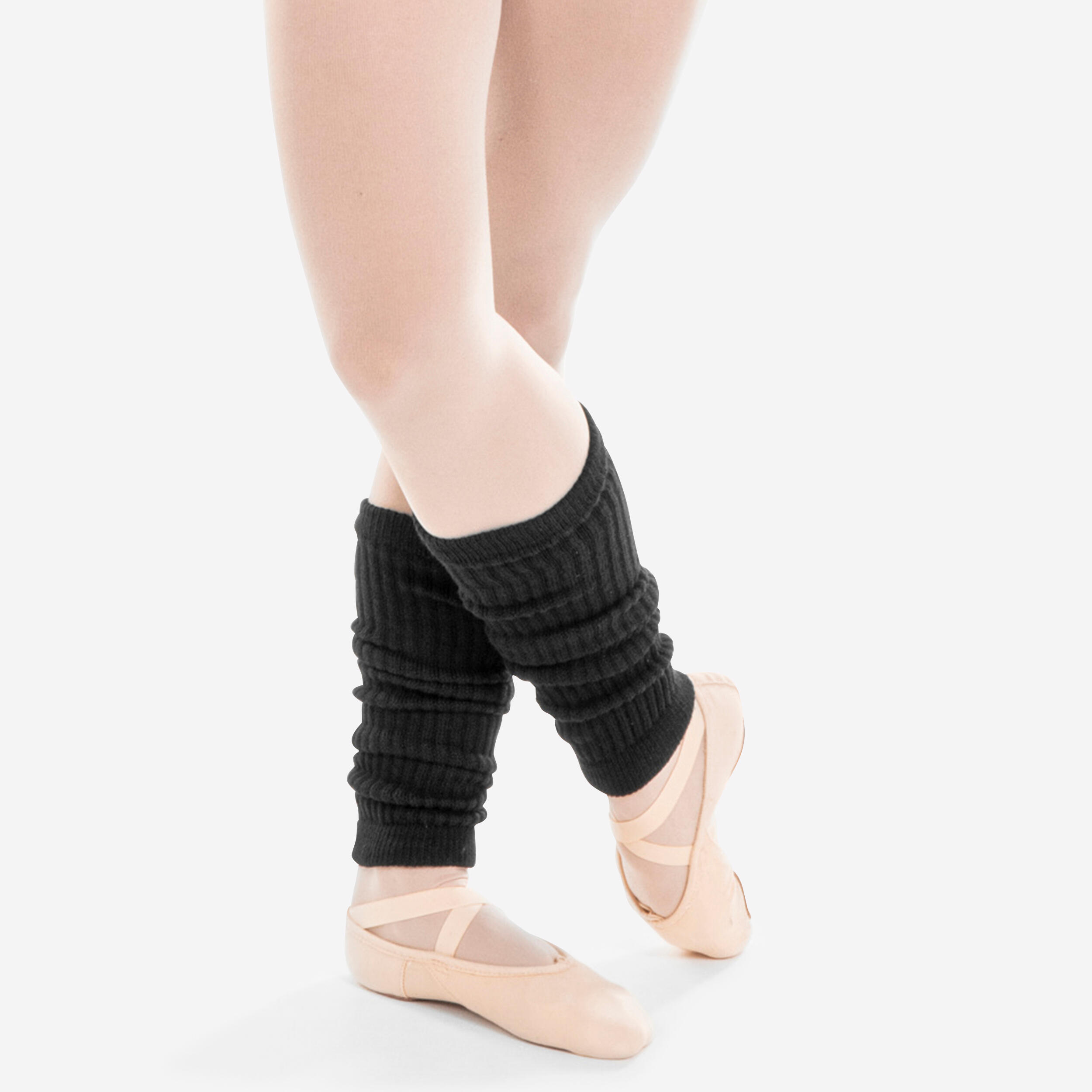Girls' Ballet and Modern Dance Leg Warmers - Black 1/5