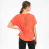 Majica kratkih rukava za moderni ples široka ženska narančasta