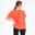 Camiseta danza moderna manga corta vaporosa Mujer Starever naranja