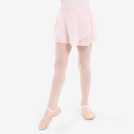 Jupette portefeuille danse classique en voile fille, rose