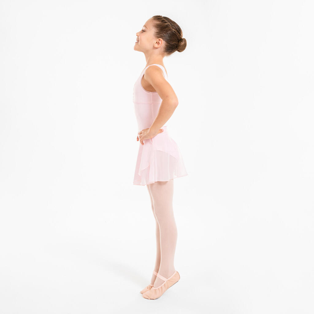 Meiteņu plīvurauduma aptītie baleta svārki, rozā