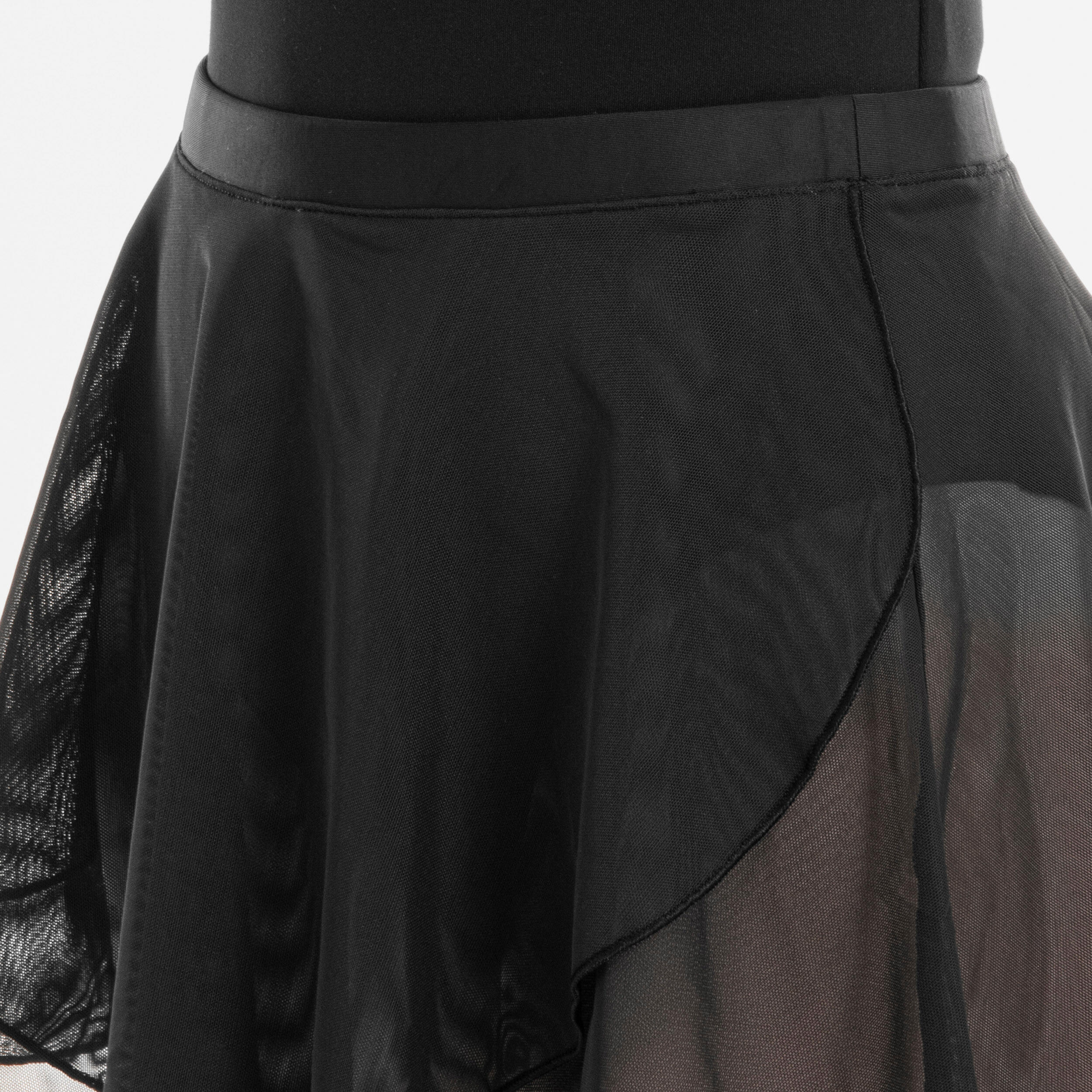 Girls' Ballet Voile Wrap Skirt - Black 7/7