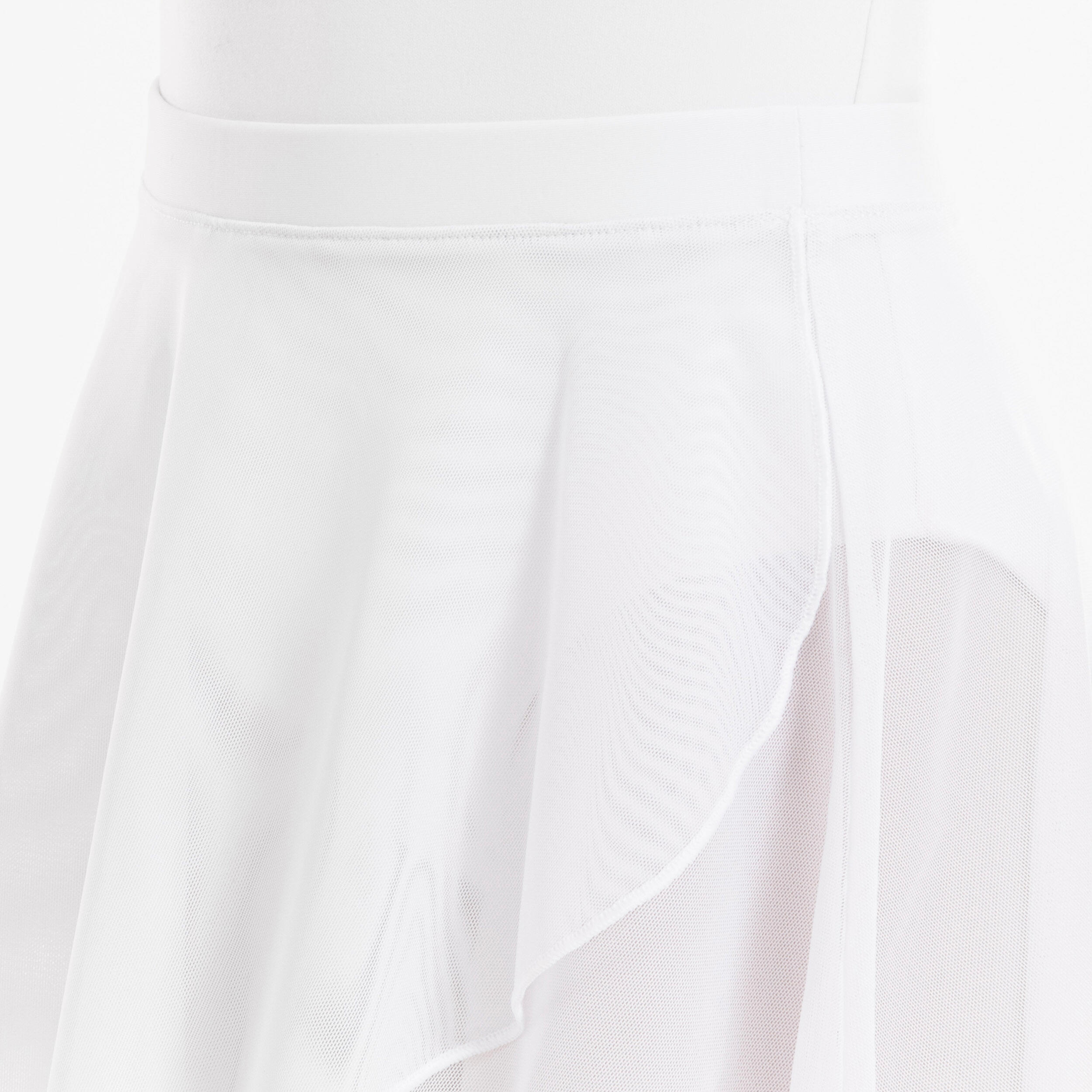 Girls' Ballet Voile Wrap Skirt - White 7/8
