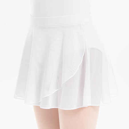 Girls' Ballet Voile Wrap Skirt - White