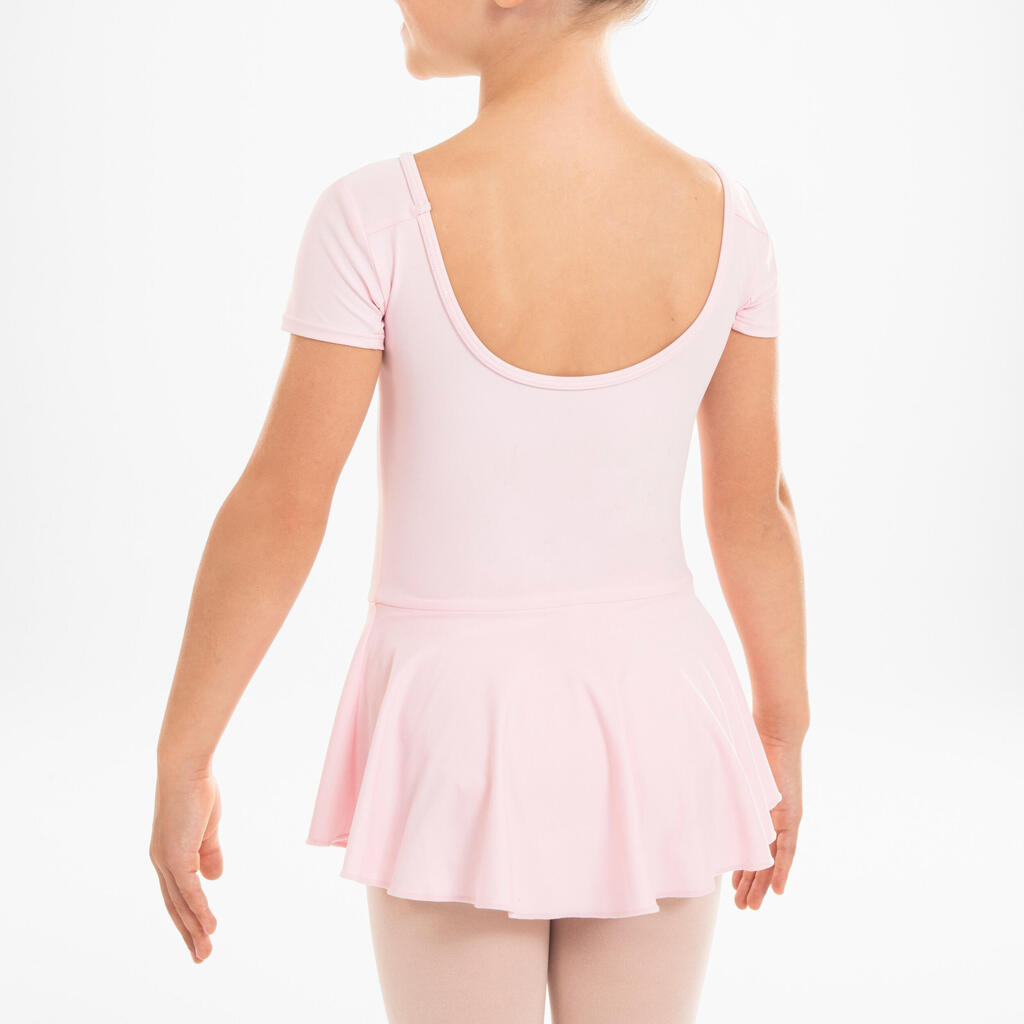 Meiteņu baleta triko ar svārciņiem, rozā