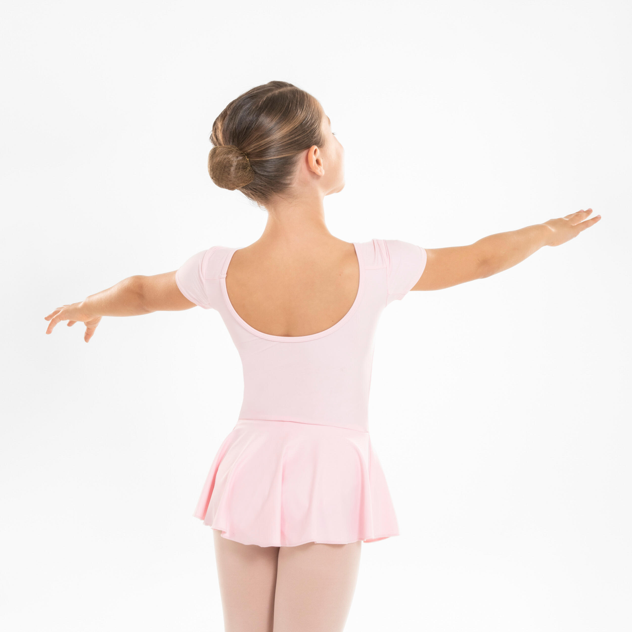 Balletpakje met rokje voor meisjes roze 4/7