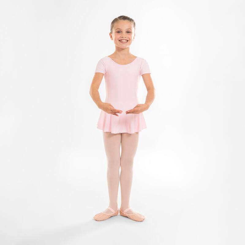 Body con gonnellino bambina danza classica rosa