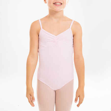 Girls' Ballet Camisole Leotard - Pale Pink