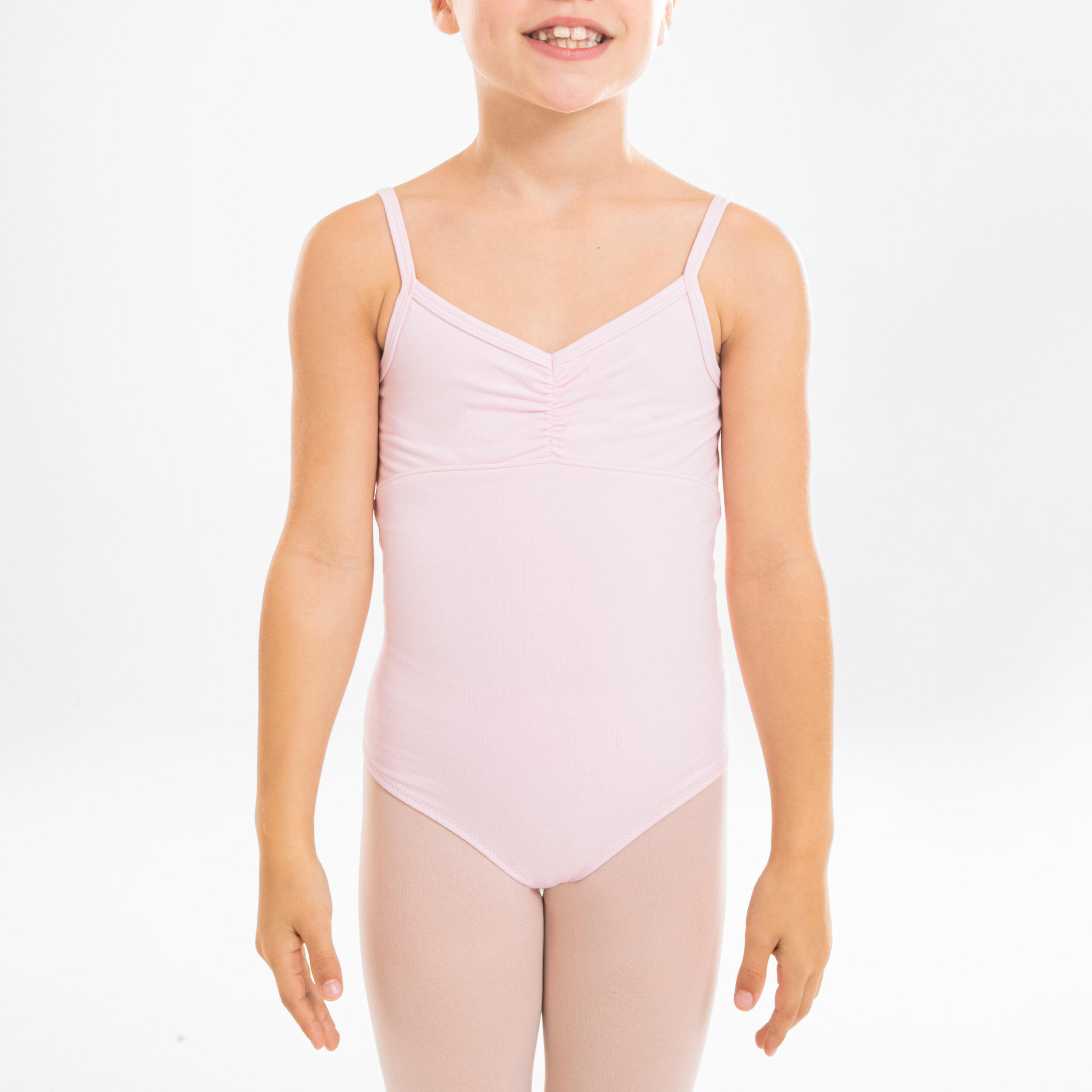 Girls’ Ballet Camisole Leotard - Pale Pink - STAREVER