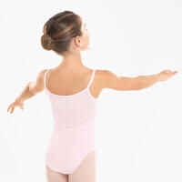 Girls' Ballet Camisole Leotard - Pale Pink