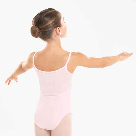 Maillot Ballet tirantes finos Niña Starever rosa pálido