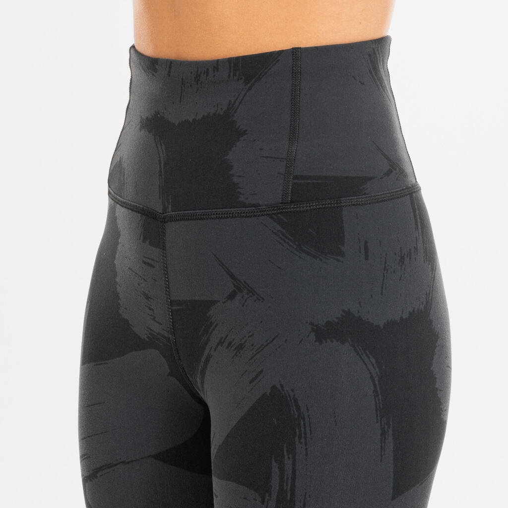 Women's Modern Dance High-Waisted Leggings - Black/Grey