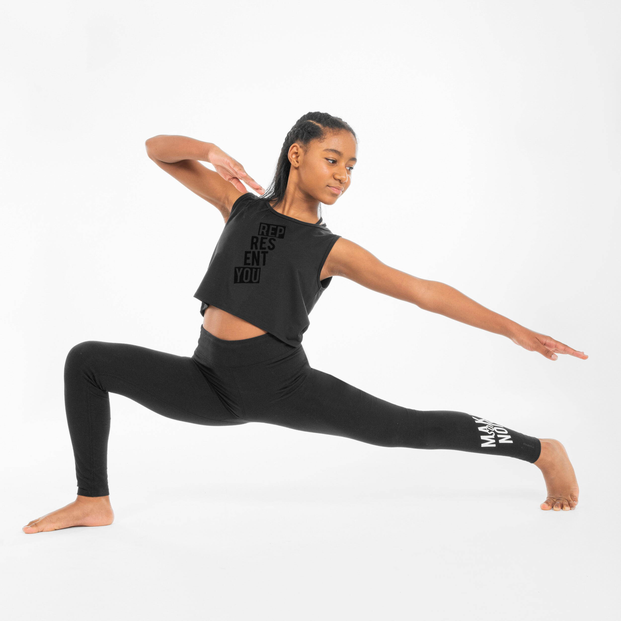 Women's Seamless Modern Dance Leggings - Black - Starever - Decathlon