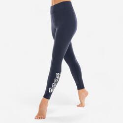 Leggings Danza Moderna Niña Azul Acero Talle Alto