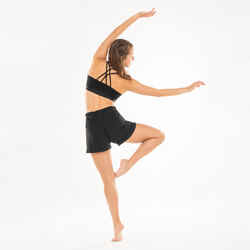 Girls' Modern Dance/Jazz Sports Bra with Thin Straps - Black