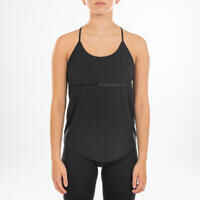 Women's Modern Dance Thin-Strap Loose Tank Top - Black