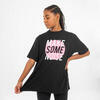 Oversized T-shirt voor modern jazz meisjes zwart