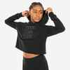 Girls' Dance Modern Jazz Cropped Hoodie - Ultra Black