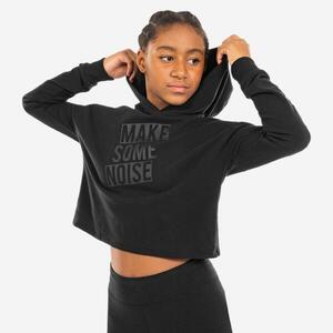 Sudadera Danza Modern Jazz Niños Negro Ultra Crop Capucha