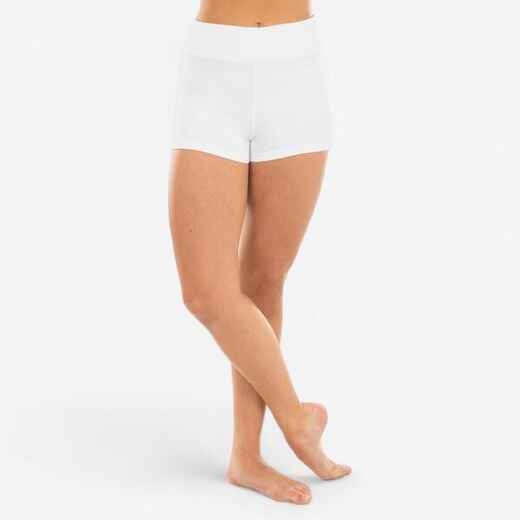 
      Girls' High-Waisted Modern Dance/Jazz Shorts - White
  