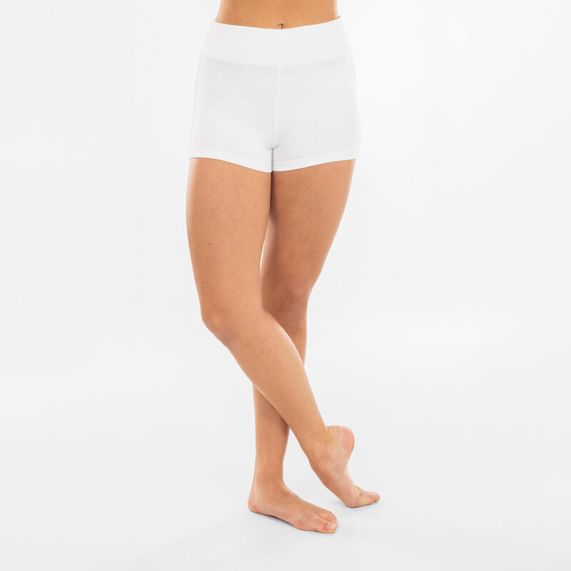 Short danse modern jazz taille haute Fille - blanc