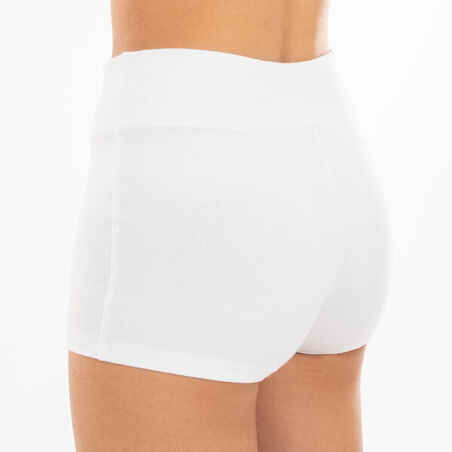 Girls' High-Waisted Modern Dance/Jazz Shorts - White