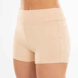 Girls' High-Waisted Modern Dance/Jazz Shorts - Beige