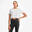 Cropped T-shirt voor streetdance dames wit met zwarte print