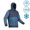 Men’s Waterproof Winter Hiking Jacket - SH100 X-WARM -10°C - Blue Camo