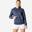 Sweatshirt com Capuz Fitness Mulher 500 Essential Azul Pato