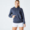 Hoodie voor fitness dames 500 Essentials eendenblauw