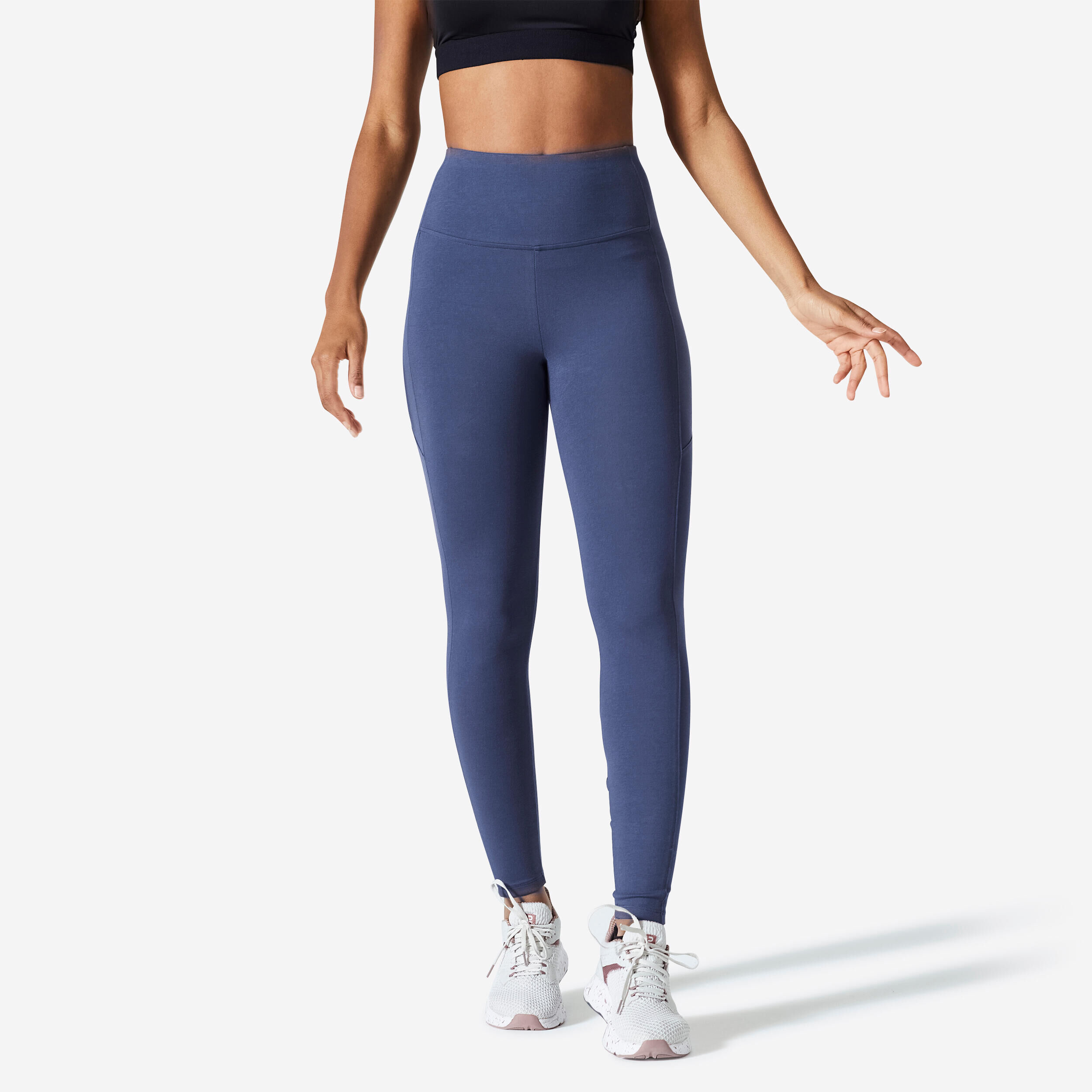 DOMYOS Women's Shaping Fitness Leggings 520 - Abyss Grey