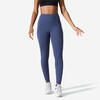 Malla legging largo fitness algodón tiro alto Mujer - 520 azul grisáceo