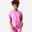 Camiseta fitness oversize Mujer Domyos rosa geranio