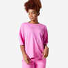 T-shirt Loose fitness femme - 520 Rose