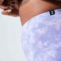 Women's Fitness Cycling Shorts 500 - Purple Print