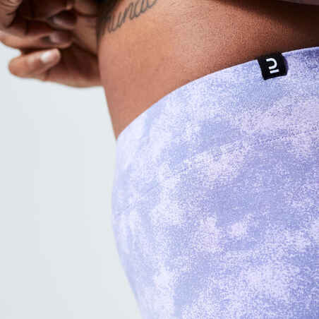 Women's Fitness Cycling Shorts 500 - Purple Print