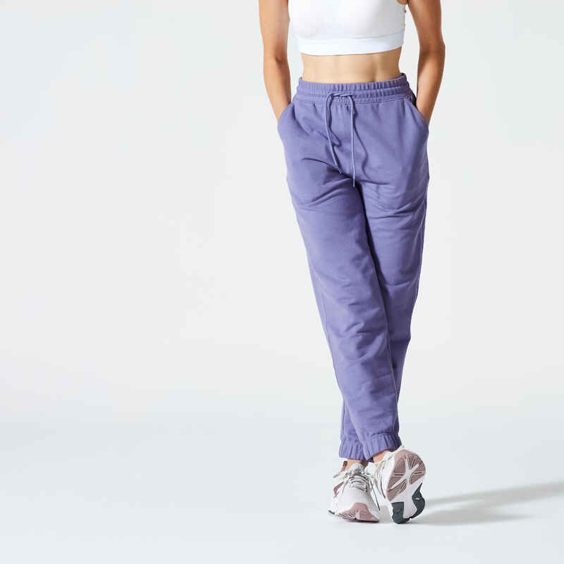 Jogginghose Damen - 500 Essentials lila 